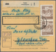 DDR: 1953, Zwei Paketkartenstammteile Mit Portogerechten Mehrfachfrankaturen: 60 Pfg. Radfernfahrt F - Storia Postale