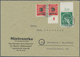 Berlin: 1950, 10 Pfg. Währungsgeschädigte Vom Oberrand Mit Beifrankatur Zweimal 5 Pfg. Grünaufdruck, - Storia Postale