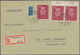 Bundesrepublik Deutschland: 1950, 20 Pfg. Bach, Einzelwert Und Waagerechtes Oberrand-Paar Als Portog - Storia Postale