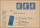 Bundesrepublik Deutschland: 1952, 30 Pfg. Wohlfahrt 1951 Im Waagerechten 3er-Streifen Als Portogerec - Storia Postale