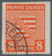 Sowjetische Zone - Provinz Sachsen: 1945, 8 Pf Gelblichrot Mit Wasserzeichen Steigend Ungezähnt, Ent - Altri & Non Classificati