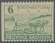 Sowjetische Zone - Provinz Sachsen: 1945, Bodenreform 6 Pf Lebhaftgrün, Mit Postmeistertrennung, Nur - Altri & Non Classificati