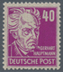 Sowjetische Zone - Allgemeine Ausgaben: 1948, 40 Pf Dunkelpurpur Mit Senkr. Borkengummierung Postfri - Other & Unclassified