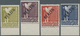 Berlin: 1948, 1 Mark Bis 5 Mark, Alle 4 Werte Mit Bogen-Unterrand Und Alle Mit Abart "rechter Aufstr - Storia Postale
