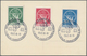 Berlin: 1949, Drei Bessere Belege, Dabei Rotaufdruck Einzeln Zentrisch Gestempelt Auf Formblatt, R-B - Storia Postale