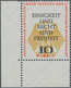 Berlin: 1957 'Bundestag' 10 Pf. Aus Der Linken, Unteren Bogenecke Mit Deutlicher, Senkrechter Passer - Storia Postale