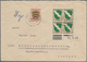 Französische Zone - Allgemeine Ausgabe: 1945, 1 Pf Wappen Im 4er-Block Aus Der Rechten Unteren Bogen - Andere & Zonder Classificatie