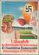 Ansichtskarten: Propaganda: 1935, "1. Gaufest Des Reichsbundes Für Leibesübungen 43. Schwäbisches La - Partiti Politici & Elezioni