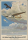 Ansichtskarten: Propaganda: 1937, "Nationalsozialistisches Fliegerkorps NSFK 18. Rhön-Segelflug-Wett - Partiti Politici & Elezioni