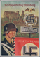 Ansichtskarten: Propaganda: 1938, "Reichsparteitag Nürnberg", Großformatige Kolorierte Parteitagskar - Partiti Politici & Elezioni