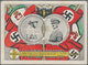 Ansichtskarten: Propaganda: 1938, Italienische Propagandakarte Mit Mussolini Und Hitler, Postalisch - Partiti Politici & Elezioni
