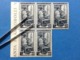 1950 ITALIA FRANCOBOLLO NUOVO STAMP NEW MNH** ITALIA AL LAVORO 5 LIRE FILIGRANA RUOTA TOSCANA BLOCCO DI 5 VALORI - 1946-60: Nuovi