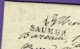 De Saumur LAC MARQUE POSTALE 47 SAUMUR Sign. Maçonnique Pour Laval MM. Bazouin Paillard & Collet Frères Maîtres De Forge - 1800 – 1899