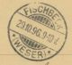 Delcampe - SCHWEIZ 1896 5 C GA M. 5 C. Zusatzfrankatur, Selt. ABART: Linker Rahmenlinie R! - Plaatfouten