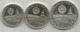 Yugoslavia 500,1000 And 1500 Dinara 1981. Silver Ag Coin Set 36th Table Tennis WC AUNC - Jugoslavia