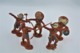 Crescent Toys Co LTD , 5 Indians(tomahawk Knife Gun Bow) , Made In England, Vintage, Lot - Figurines