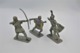 Crescent Toys Co LTD , 3 Knights (sword Bow Shield) , Made In England, Vintage, Lot - Small Figures