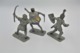 Crescent Toys Co LTD , 3 Knights (sword Bow Shield) , Made In England, Vintage, Lot - Small Figures