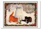 CAT Kittens Play On Snow Snowman Christmas By Ivory NEW Russian Postcard - Autres & Non Classés