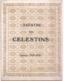 Programma Programme - Théatre Des Celestins - Saison 1909 - 1910 - Pub Reclame Voitures Autos - Programmes