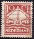 Wit Streepje Links Van R In 1924 Reddingswezen 10 Ct  Roodbruin NVPH 140 - Abarten Und Kuriositäten