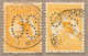 O 1913-14, 4 D., Yellow Orange, Used, Die II, Wmk 2, OFFICIAL One With Tall And The Other With Small OS, Both Are Very F - Sonstige & Ohne Zuordnung