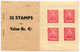 ** 1933-47, 2 A., Rose Carmine, Wide Setting, Complete Booklet Pane And Frontpage Of The Booklet, Typical Storage Indent - Sonstige & Ohne Zuordnung