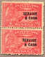 Pair/(*) 1943, 8 Ca. On 6 Ca., Scarlet, Fresh Unused, Vertical Pair With Opt Variety HIGH FIRST S Of SERVICE, Attractive - Sonstige & Ohne Zuordnung