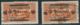 LEBANON 1929, 0.50 Pia. On 0 P. 75 Brown-red, Two Superb Used Stamps, OVERPRINT VARIETIES - Libanon