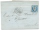 N°60 BLEU CERES SUR LETTRE AUTUN SAONE ET LOIRE POUR EPINAC / 1875 - 1849-1876: Klassik