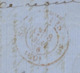 Lettre France 20c Bleu No22-Au Dos Rebuts De Paris Reclamat-rouge-1953 Ind Pothion 7+ Paris SC En Rouge (1356 ,rare). - 1849-1876: Klassik