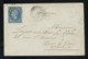 Envelop France 1862 Napoléon III Dentelé 20c Bleu No22. Avec Grille Et Corps Expéditionnaire D'Italie 1e Division - 1849-1876: Klassik