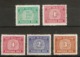 NEW ZEALAND 1939 - 1949 ½d, 1d, 1d, 2d, 3d ALL DIFFERENT  POSTAGE DUES  LIGHTLY MOUNTED MINT Minimum Cat £37 - Strafport