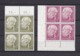 BRD - 1954 - Michel Nr. 194+196 - Viererblock - OR,Ecke - 85 Euro - Unused Stamps