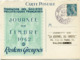 FRANCE CARTE POSTALE FEDERATION DES...... JOURNEE DU TIMBRE 1942 AVEC OBLITERATION ILLUSTREE VALENCIENNES 19 AVRIL 1942 - 1938-42 Mercurius