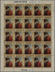 Aden - Kathiri State Of Seiyun: 1967/1968, MNH Assortment Of Complete Sheets: Michel Nos. 142/49 A/B - Yémen