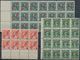 Brasilien: 1906-16, Liberty Issue Collection Of 393 Stamps In Large Blocks And Strips Overprinted "S - Gebraucht