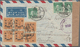 China: 1907/1949, Group Of Five Covers/cards To Austria, Three Censored Airmail Covers, One Register - 1912-1949 Repubblica