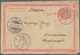 China - Ganzsachen: 1897, Card ICP 1 C. Used As German Military Mails (2, From Peking And Tientsin) - Postales