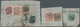 Delcampe - Indien: 1855-1864, Multi-colour Franking Fragments From A Correspondence From India To The United St - 1854 East India Company Administration