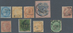 Indien - Used Abroad: 1854-1900: Group Of 36 Indian QV Stamps Bearing Various Type Of Datestamps And - Otros & Sin Clasificación