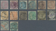 Indien - Used Abroad: 1854-1900: Group Of 36 Indian QV Stamps Bearing Various Type Of Datestamps And - Other & Unclassified