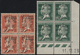 Libanon: 1924-45, Stock Of Mint Stamps And Blocks Including 1924 10c. & 30c. Pasteur, Surcharge Vari - Libanon