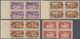 Libanon: 1926, Refugee Relief Overprints, MNH Lot Of Overprint Varieties: Maury Nos. 64c (2), 65b Bl - Liban