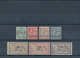 Marokko: 1902/1917, Assortment Incl. Locals (two Fronts), Better Overprints Maury Nos. 14/20 Mint Or - Cartas & Documentos