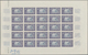 Marokko: 1949/1956, IMPERFORATE COLOUR PROOFS, MNH Assortment Of Ten Complete Sheets (=250 Proofs), - Lettres & Documents