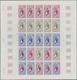 Neukaledonien: 1969/1975, IMPERFORATE COLOUR PROOFS, MNH Collection Of 58 Complete Sheets (=1.405 Pr - Briefe U. Dokumente