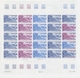 Delcampe - Neukaledonien: 1969/1975, IMPERFORATE COLOUR PROOFS, MNH Collection Of 58 Complete Sheets (=1.405 Pr - Cartas & Documentos