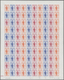 Neukaledonien: 1973. Lot Of 3 Color Proof Sheets Of 100 For The Definitive Issue "Tchamba Mask". Pri - Lettres & Documents
