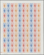Neukaledonien: 1973. Lot Of 3 Color Proof Sheets Of 100 For The Definitive Issue "Tchamba Mask". Pri - Cartas & Documentos